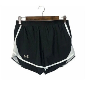 Under Armour Black & White Lined Running Athletic Shorts M